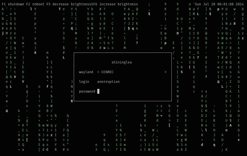 Ly screenshot Ly screenshot